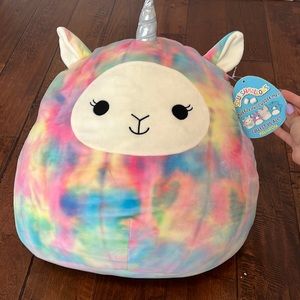 Lucy May - Squishmellow- 18” - Tie-dye - Rainbow- Alicorn